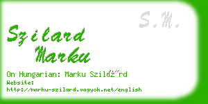 szilard marku business card